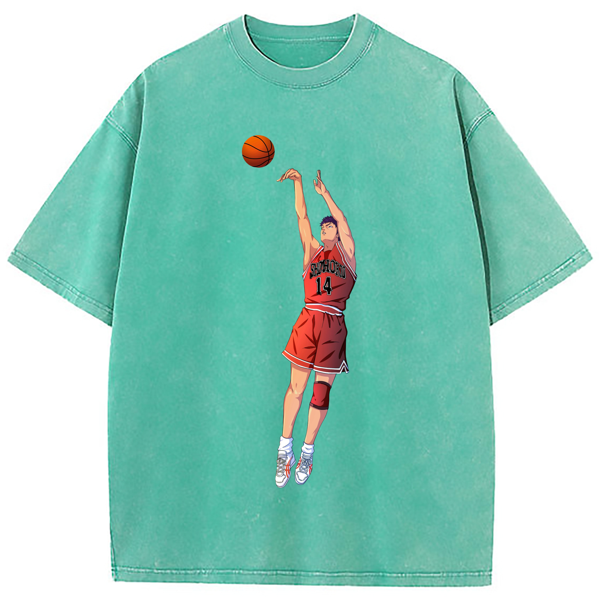 （画像用） SLAM DUNK／スラムダンク 綿100% ヴィンテージ風 半袖Tシャツ（フロントプリント）